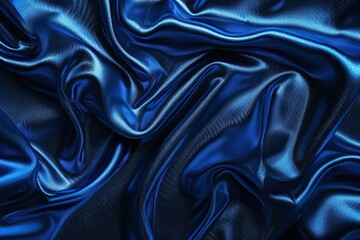 Obraz premium satin navy blue, in the style of shiny, blue and black, imitated material, blue, shiny,glossy, renaissance