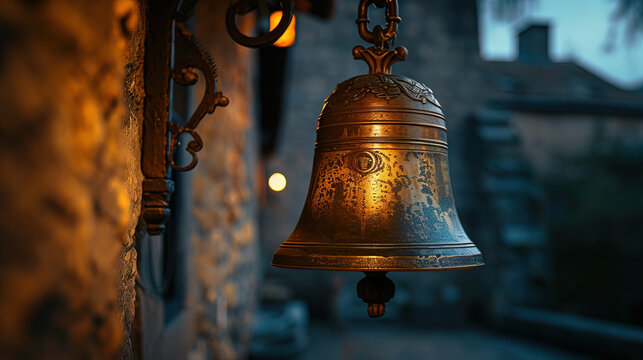 Experience the enchanting allure of 'The Hanging Bell.' Each ring resonates with a timeless melody, echoing traditions and serenity. Elevate your space with this symbol of harmony and grace.