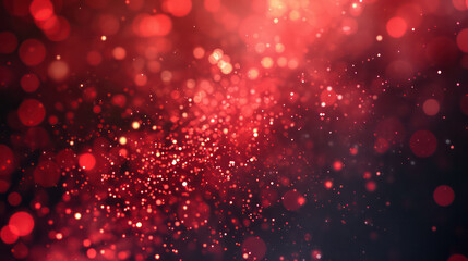 Fototapeta na wymiar red luxury glitter and bokeh particles, red bokeh background, holiday festival background