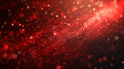 red luxury glitter and bokeh particles, red bokeh background, holiday festival background