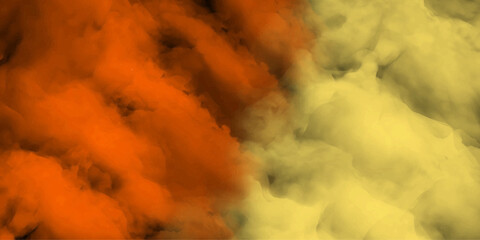 Orange Yellow smoke swirls,lens flare cumulus clouds realistic fog or mist fog effect,realistic illustration reflection of neon transparent smoke canvas element,design element brush effect.
