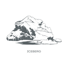 Iceberg vector illustration. 