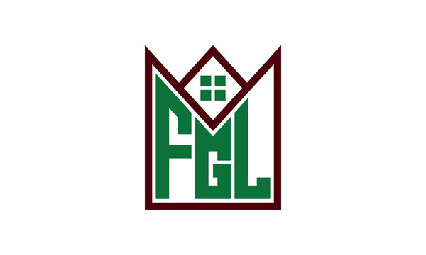 FGL initial letter real estate builders logo design vector. construction ,housing, home marker, property, building, apartment, flat, compartment, business, corporate, house rent, rental, commercial