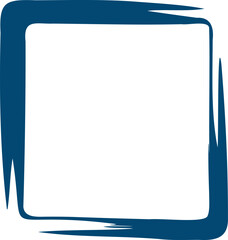 Frame shape flat illustration. Border silhouette design element