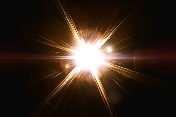 Easily Applicable Lens Flare Effects for Overlay or Screen Blending Mode, Unleashing Abstract Sun Bursts, Digital Flares, and Iridescent Glare Against a Sleek Black Background