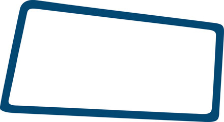 Obraz premium Frame shape flat illustration. Border silhouette design element