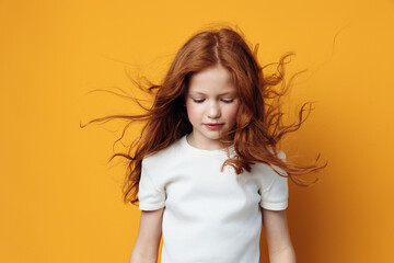 Little child childhood girl face beauty female person cute caucasian young portrait