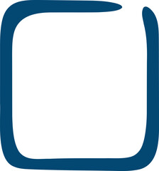 Frame shape flat illustration. Border silhouette design element