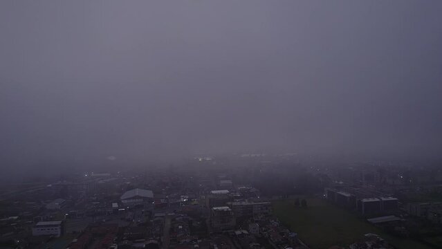 This landscape hides through the clouds
