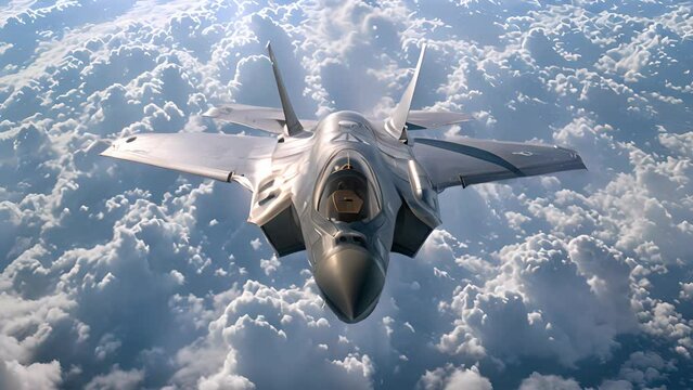 F-35 fighter jets are flying in the sky performing missions.