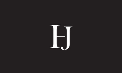 HJ, JH , H , J , Abstract Letters Logo Monogram	