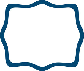 Frame shape flat illustration. Border silhouette design element