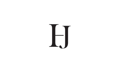 HJ, JH , H , J , Abstract Letters Logo Monogram	