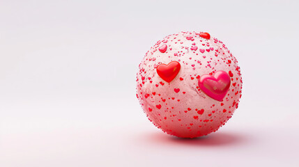 love on the surface of the world for valentine's day  and world heartd day background - AI Generated Abstract Art