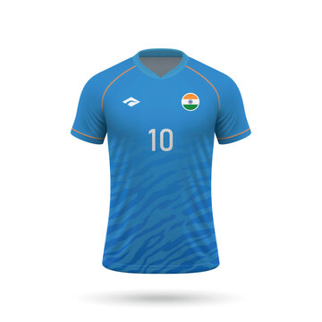 3d realistic soccer jersey India national team 2024
