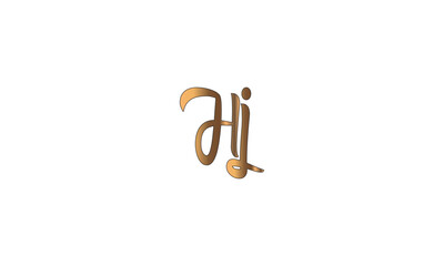 HJ, JH , H , J , Abstract Letters Logo Monogram	