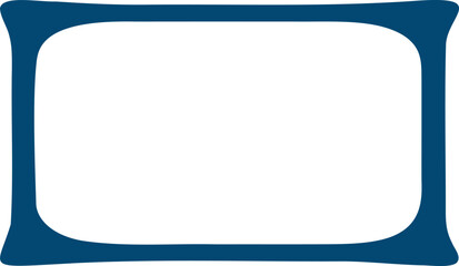 Frame shape flat illustration. Border silhouette design element