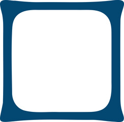 Frame shape flat illustration. Border silhouette design element