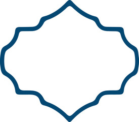 Frame shape flat illustration. Border silhouette design element