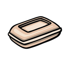 Dry soap, personal hygiene, vector