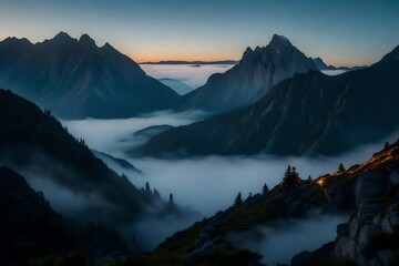 sunrise in the mountains