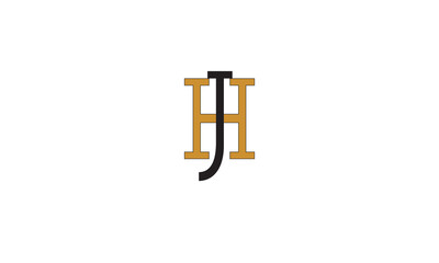 HJ, JH , H , J , Abstract Letters Logo Monogram	