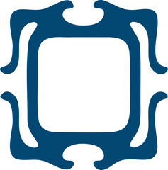 Frame shape flat illustration. Border silhouette design element