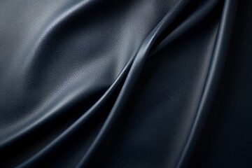 Fototapeta premium Closeup of rippled black blank elegant luxury satin fabric texture background,mockup for design