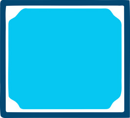 Frame shape flat illustration. Border silhouette design element