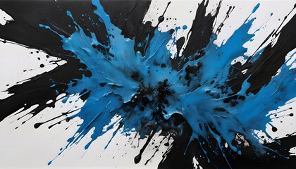 Blue black ink splash abstract background. Creative Blurred Effect Trend Design