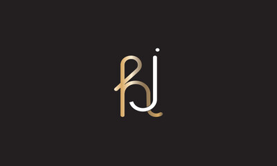 HJ, JH , H , J , Abstract Letters Logo Monogram	