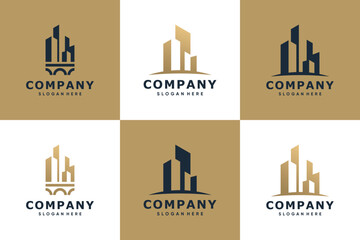 luxury building logo collection, inspiration