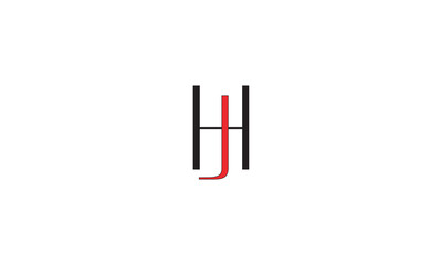 HJ, JH , H , J , Abstract Letters Logo Monogram	