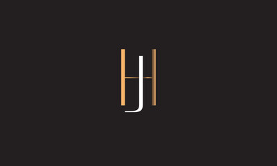 HJ, JH , H , J , Abstract Letters Logo Monogram	
