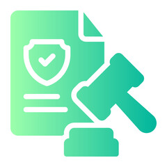 legal compliance gradient icon