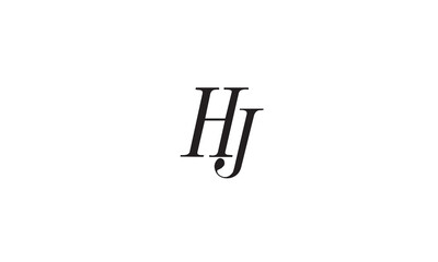 HJ, JH , H , J , Abstract Letters Logo Monogram	