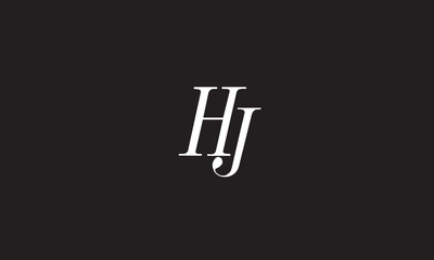 HJ, JH , H , J , Abstract Letters Logo Monogram	