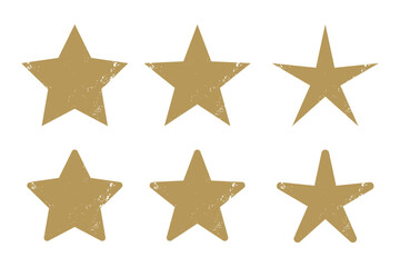 Stamp texture stars set
