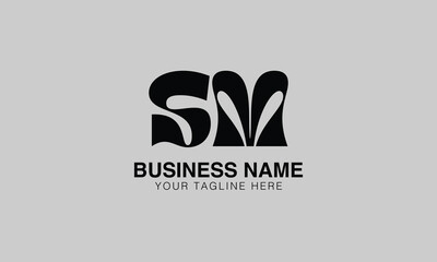 SM initial logo | initial based abstract modern minimal creative logo, vector template image. luxury logotype logo, real estate homie logo. typography logo. initials logo