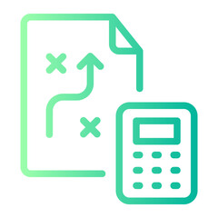 financial strategy gradient icon