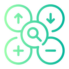 swot analysis gradient icon