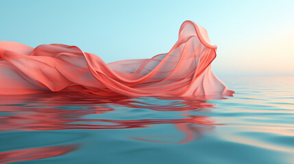 Flowing transparent cloth