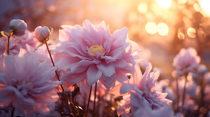 A close-up of delicate flowers in soft light.