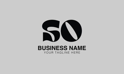 SO initial logo | initial based abstract modern minimal creative logo, vector template image. luxury logotype logo, real estate homie logo. typography logo. initials logo
