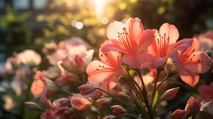 A close-up of delicate flowers in soft light.