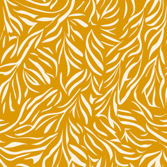 Farm yellow banner, organic abstract background with fields. Wavy yellow lines, natural organic products. ecology background. striped farmer gyellow pattern - 726425939