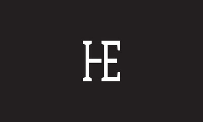 Obraz premium HE, EH , H , E , Abstract Letters Logo Monogram