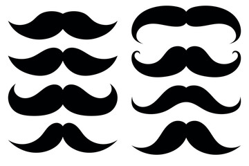 Set of mustaches glyph style