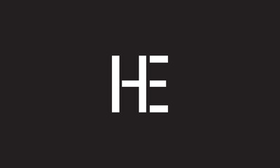 HE, EH , H , E , Abstract Letters Logo Monogram