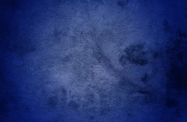 Deurstickers Abstract painted wall surface. Vintage grunge concrete blue wall texture. © oleh11